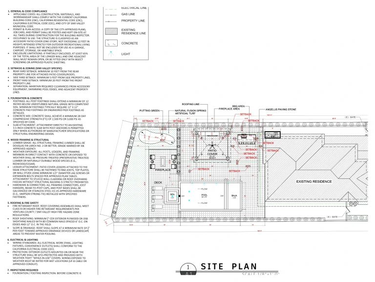 Site plan drawing sheet