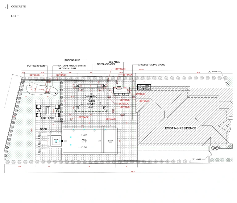 Pool deck layout drawing sheet